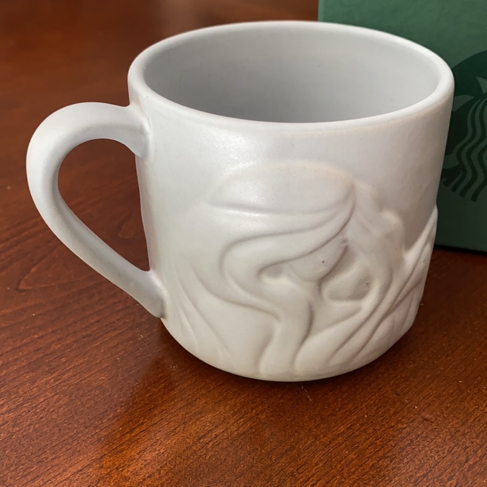 Starbucks ceramic light grey mermaid mug